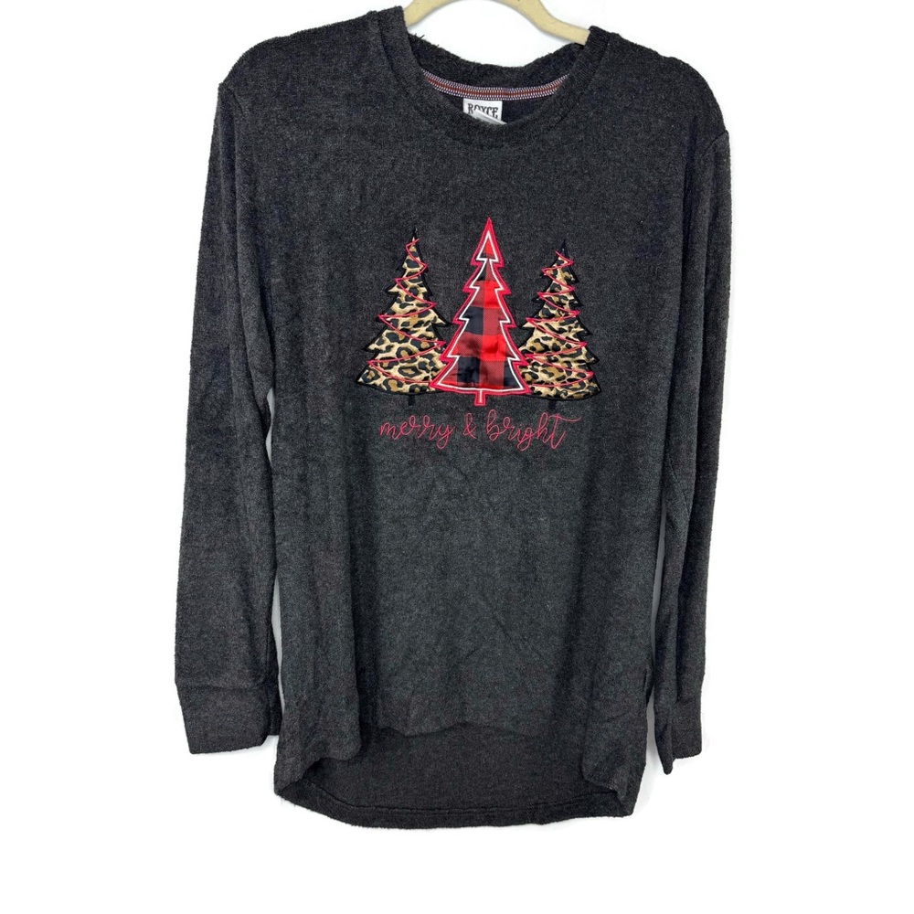 Merry & Bright Long Sleeve Tee - Black